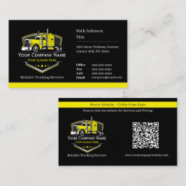 Cartão De Visita Código QR da Companhia de Transporte de Caminhão P