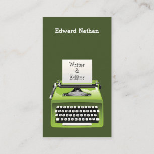 Cartão De Visita Código qr da máquina de escrever profissional retr