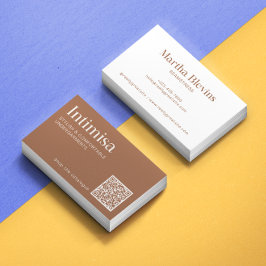 Cartão De Visita Código QR da Moda