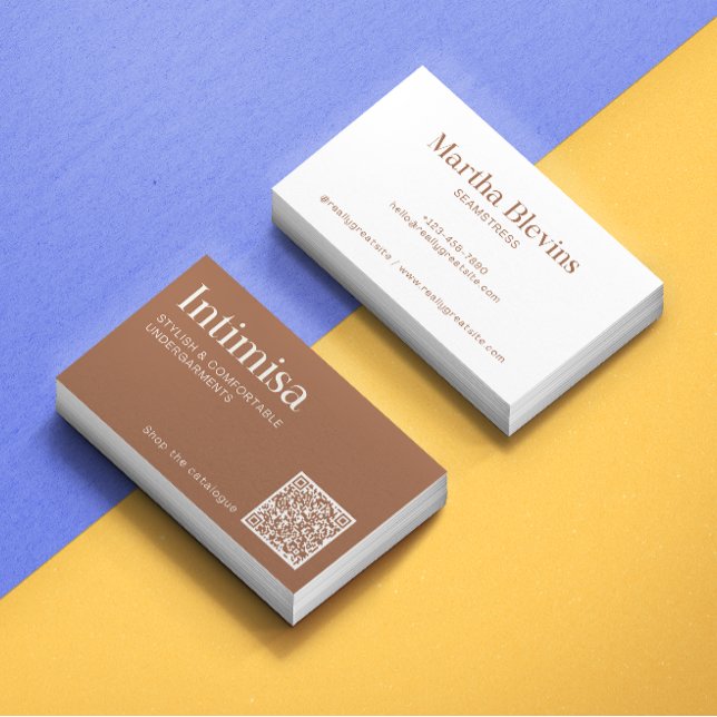 Cartão De Visita Código QR da Moda (Criador carregado)