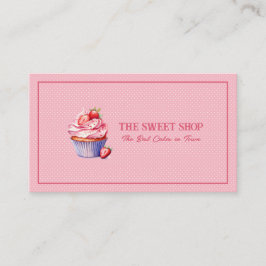 Cartão de Visita Código QR da Padaria de Cupcake R