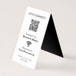 Cartão De Visita Código QR da Senha de Conexão Wifi do Site da Empr