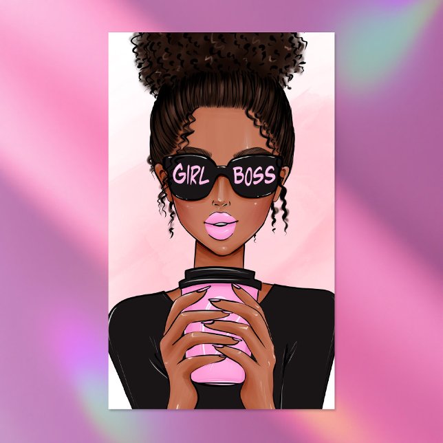 Cartão De Visita Código QR da Senhora Chefe (Boss Lady QR Code Business Card)