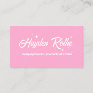 Cartão De Visita Código QR da Tipografia Retrorística Rosa