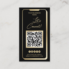 Cartão De Visita Código QR das Mídias Sociais Feminina Negócios Dou