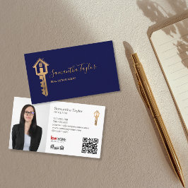 Cartão De Visita Código QR de adição de foto do imóvel profissional