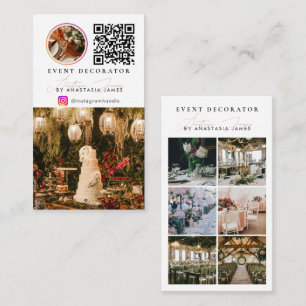 Cartão De Visita Código QR de Alimentação de Fotos de Decorador de