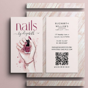 Cartão De Visita Código QR de Aquecedor de Nail Technician