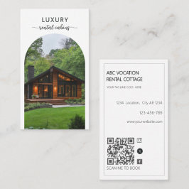 Cartão De Visita Código QR de Arco Moderno Casa de Hóspedes de Alug