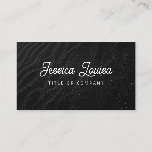 Cartão De Visita Código QR de Areia Escura Moderna (Frente)