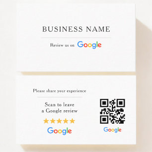 Cartão De Visita Código QR de Avaliação do Google