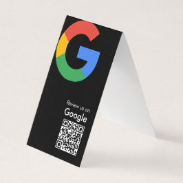 Cartão De Visita Código QR de Avaliação do Google Moderno e Elegant