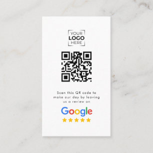 Cartão De Visita Código QR de Avaliação do Google Negócios