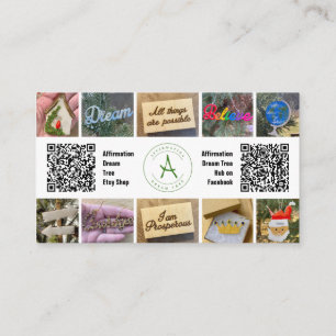 Cartão De Visita Código QR de Colagem de Fotos