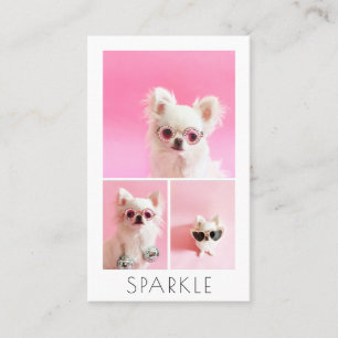 Cartão De Visita Código QR de Colagem de Fotos Personalizada Moder