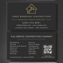 Código QR de Construção de Mão de Obra Black Gold