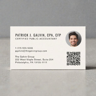 Cartão De Visita Código QR de Contador CPA Foto