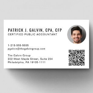 Cartão De Visita Código QR de Contador CPA Foto