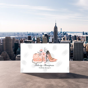 Cartão De Visita Código QR de designer de moda feminina de Nova Yor