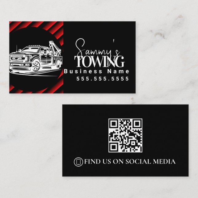 Cartão De Visita Código QR de detalhe de veículo  (Frente/Verso)