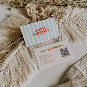 Cartão De Visita Código QR de Diversão de Tendência de Diversão de 