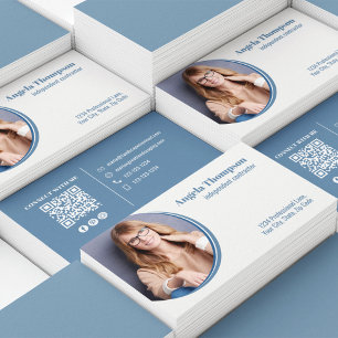 Cartão De Visita Código QR de Empresa de Fotografia Moderna