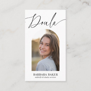 Cartão De Visita Código QR de Foto de Parteira Pós-Parto Doula