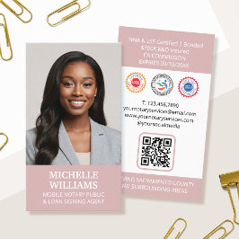 Cartão De Visita Código QR de Foto do Agente de Assinatura Pública