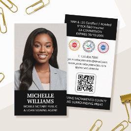 Cartão De Visita Código QR de Foto do Agente de Assinatura Pública