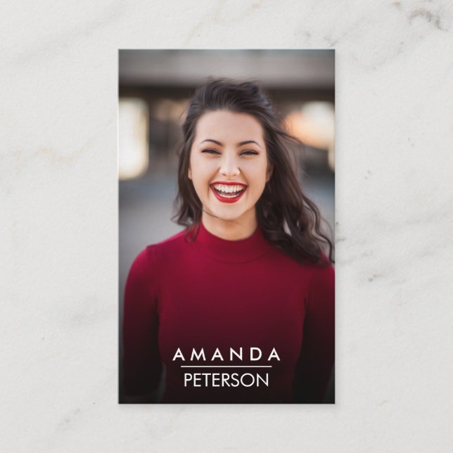 Cartão De Visita CÓDIGO QR de Foto do Dancer dos Modelos de Ator (Frente)