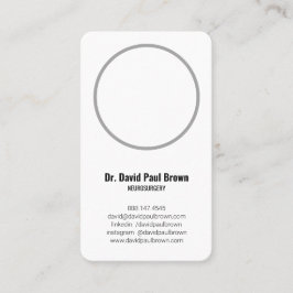 Cartão De Visita Código QR de Foto Médica Mínima Vertical Médica