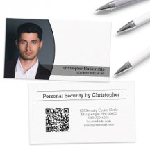 Código QR de Foto Oval Personalizada de Segurança
