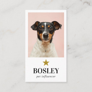 Cartão De Visita Código QR de Foto Personalizada Mídia Social Pet S
