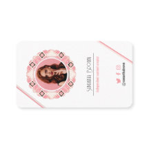 Código QR de Foto Rosa Mínimo Padrão