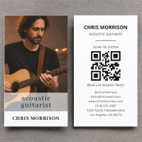 Código QR de Fotografia de Músico Guitarrista Acús