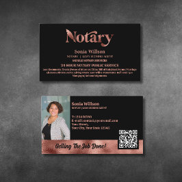 Cartão De Visita Código QR de Fotografia Dourada do Rosa Público Ch