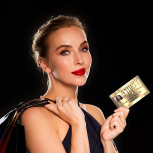 Cartão De Visita Código QR de Fotografia Faca do Ouro de Cozinhar d