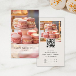 Cartão De Visita Código QR de Fotografia Personalizada da Bakery pa