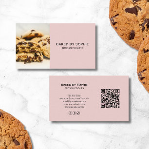 Cartão De Visita Código QR de Fotografia Personalizada de Panificaç