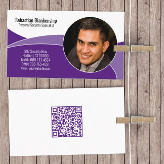 Cartão De Visita Código QR de Fotografia Personalizada do Profissio