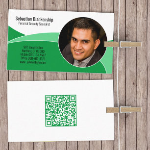 Cartão De Visita Código QR de Fotografia Personalizada do Profissio
