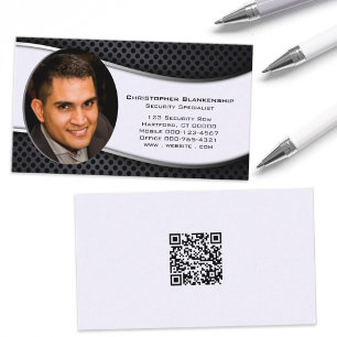 Cartão De Visita Código QR de Fotografia Personalizada Professional