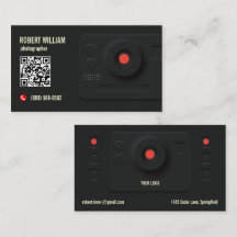 Código QR de Fotógrafo Moderno Preto | Design Mini
