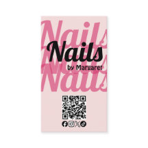 Código QR de Ícone Social Ousado Rosa Corado Salão