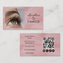 Código QR de Ícone Social Script Rosa Corado Foto 