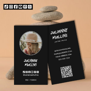 Cartão De Visita Código QR de Influenciador de Mídia Social