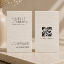 Código QR de Linho Natural Luxuoso