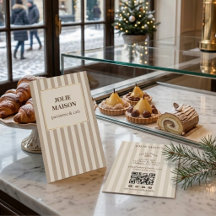 Código QR de Listras de Padaria Francesa Bege Neut
