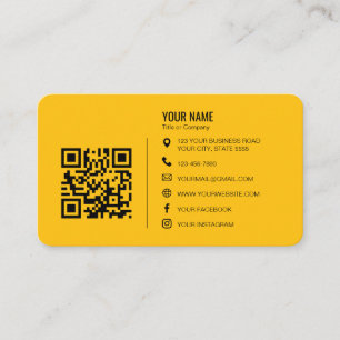 Cartão De Visita Código QR de Logotipo de Empresa Profissional Mini