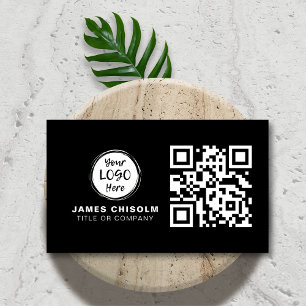 Cartão De Visita Código QR de Logotipo de Negócios Profissional Mod